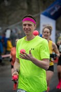 As if running a half marathon wasn't hard enough. Picture: Callum Mackay..