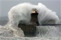 Lighthouse loses its dome as Storm Babet blasts in