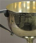 The silverware awarded at the Laggan Sheepdog Trials for many years.