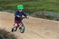 One of the young visitors keen to try out the new gravity bike trails which have been designed to appeal to a range of abilities.