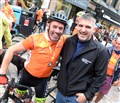 Torridon's Kenny Smith is welcomed back by Innes Scott of Peat and Diesel. Picture Gary Anthony