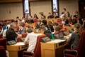 The council's chamber made for a different kind of classroom. Picture: Callum Mackay.