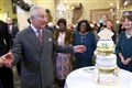 King marks 75th birthday a day early with three-tiered cake at Highgrove