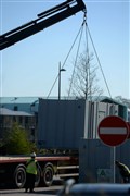 Work starts on the Inverness Campus test centre which is going to be set up this week and operational on Sunday..