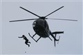 Daredevil taken to hospital after jumping from helicopter without parachute