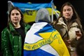 We stand with Ukraine. Picture: Callum Mackay..