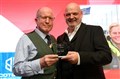 Andy Kent (left) won the Overall Hero Award. Award presented by Martin Fitzerald of Scotbuild Building & Construction. Picture: James Mackenzie.