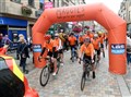 Maggie's 500 cycle ride finishes on Inverness High Street. Picture Gary Anthony