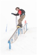 Riding the rails on Sunday.