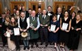 Group photo of all the winners and winners' representatives. Picture: James Mackenzie.