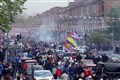 Thousands of Rangers fans take to streets to celebrate title win