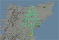 Pilot creates world's biggest Christmas tree in Highland skies
