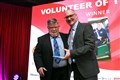 Ronnie Mitchell (left) won the Volunteer Award. Award presented by Chris Dowling of Cairngorm Group. Picture: James Mackenzie.