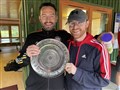 WITH PLATE: Owen Caldwell and Ross Coulter.