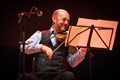 Iain MacFarlane of Glenfinnan Ceilidh Band performs on stage at Eden Court Theatre on the openng night of live music, The Royal National Mòd 2021