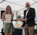 Anna Cox receives the Cairngorm National Park Award for Humanities.