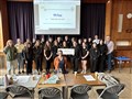 Mrs McGonigal, her fellow judges and the S2 finalists.