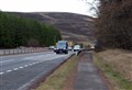 Warning of A9 lane closure at the Slochd as part of dualling works