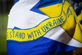 We stand with Ukraine. Picture: Callum Mackay..