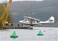 Sea plane lifted out of water at Temple Pier Loch Ness...Picture: Gary Anthony..