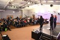 The three leadership candidates in front of the audience. Picture: James Mackenzie.