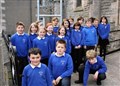 Some of the Newtonmore primary children who performed