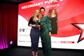 Olivia Macleod (left) with the Secondary Pupil Award presented by Eilidh Edgar of DYW Central Highland. Picture: James Mackenzie.