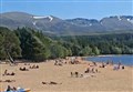 WATCH: Unusual visitor storms Loch Morlich beach