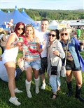 A birthday surprise for Laura Bell – her boyfriend Gordon Elliot from Inverness bought her and her mates RockNess tickets for her 30th birthday to RockNess 2013. Picture: HNM/Alison White
