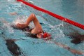 The last of the swimmers set off in the Craig MacLean pool.
