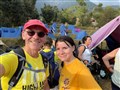 Scenes from day one of the intrepid group's stunning Himalayan adventure. Pictures: Highland Hospice.