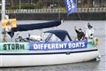 Environmental activists sail into Glasgow in climate change protest