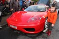 Reece Little (4), from Aviemore, beside his favourite car, a red Ferrari.