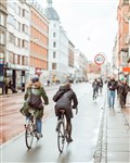 A staggering 1.2 million kilometres are cycled in Copenhagen daily, with more than 62 per cent of all Danish citizens commuting to work, school or anywhere else by bicycle. That's almost as many people commuting by bicycle in Copenhagen as those who cycle to work in the entire USA. Picture: @corwin.sk