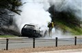 The car fire on the A9 southbound just past Tomatin junction.