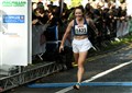 Doireann Hughes came 2nd in the 2023 Loch Ness Marathon. Picture: James Mackenzie.