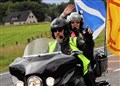 A wave from two of the Harley visitors