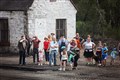 Train fans all aboard for the engine's first public appearance in three decades.