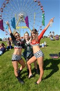 Sarah Clark, Gemma Morrison and Symone Davis from Inverness, from Friday afternoon RockNess in 2013. Picture: HNM/ Alasdair Allen