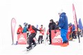 Leaving the starting gate in the men's banked slalom championship. Pictures: Neil MacGrain.