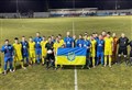 Football clubs show their support to Ukraine before Highland League match