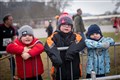 Finlay and Harris Strachan with Innes Michie. Picture: Callum Mackay..