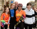 Morven Reid celebrates with the family. Picture Gary Anthony