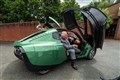 Charles test-drives hydrogen-powered eco-car