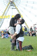 Innes Brechin at RockNess 2011 proposing to girlfriend Kiera Mackenzie at the spot where they met exactly one year ago. Picture: HNM