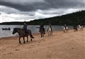 Horsing about before the work re-starts at Kingussie stables