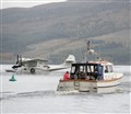 Sea plane lifted out of water at Temple Pier Loch Ness...Picture: Gary Anthony..