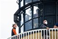 At the top of Covesea Lighthouse. Picture: Daniel Forsyth.