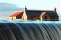 Loch More dam and cottage by Michael Macleod of Harpsdale.