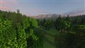 The Cairngorms as viewed from Rothiemurchus in Minecraft.
